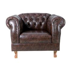 Poltrona Chesterfield Duque Capitoné - Marrom - Novo Encanto