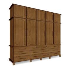 Guarda Roupa Casal Berlim Carvalho New  Luapa Móveis