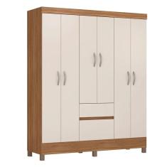 Guarda Roupa Casal Ambiente Flash 2 Amêndola Touch Off White – Demóbile