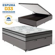 Cama Box Baú com Colchão Espuma D33 Pillow In Anjos Ortosleep Viúva 128x188x60cm