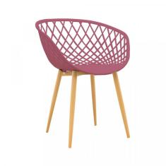 Cadeira Com Braços Polipropileno Clarice Rivatti Cereja