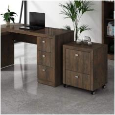 Gaveteiro para Pasta Suspensa Tecno Mobili Rústico