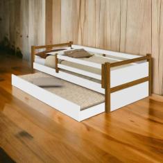 Cama Infant, Diana Branco/Mel c/ Aux, e 02 Colchões - Movelaria