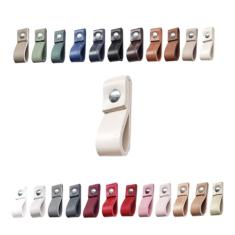 Kit com 16 Puxadores Dobi Parafuso para Móveis Armário Guarda Roupa Gaveta Porta Baús Caixas Bandeja Cesto Tábua - Cor Textura de Couro…