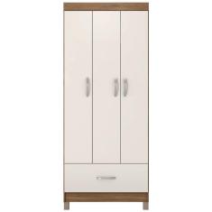 Guarda Roupa Solteiro 03 Portas 31060 Amendola Off White Demobile