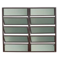 Janela de Alumínio Basculante 2 Seções 100x150cm Vidro Mini Boreal Plu