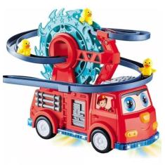 Brinquedo Caminhão Bombeiro Musical Com Roda Gigante e Patinhos - toys