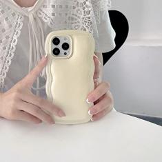 Capa de telefone com moldura de cor doce de desenho animado fofa para iPhone 14 13 11 12 Pro Xs Max X Xr 7 8 Puls Capa de silicone macio sólido, amarelo, para iPhone 12 Pro