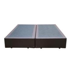 Base Box Queen Bipartido Sintético Marrom - 30x158x198
