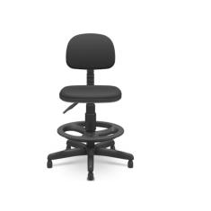 Cadeira Caixa Alta Secretária - Balcão - Portaria - Recepção Tecido Preto - Maiart