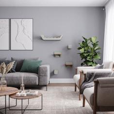 Cama de Parede Para Gatos Estofada Raj 68x30cm Verde