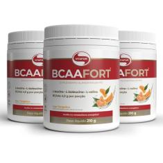 Kit 3 BCAA Fort Vitafor Vegano 210g Tangerina
