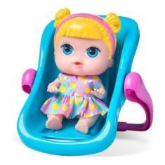 Boneca Menina C/ Bebê Conforto Baby Collection Todas Cores - Supertoys