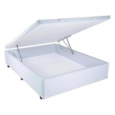 Cama Box Baú Casal Branco - 138x188 - RR Colchões