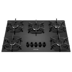 Cooktop Mueller 5 Bocas com Queimador Ultra Chama e Grade de Ferro Fundido Bivolt