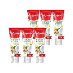 Kit Creme Dental Colgate Natural Extracts Detox 90g com 6 unidades