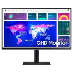 Monitor qhd 27 Samsung hdmi, Display Port, usb, USB-c 90W, Ethernet, com ajuste de altura, Preto - LS27A600UULXZD