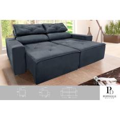 Sofá Reclinável Retrátil 1,50M CorPRETO Perfeito Para Relaxar - PEPINE