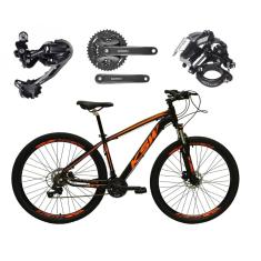 Bicicleta Aro 29 Ksw Xlt 27v K7 Câmbio Shimano Deore Freios a Disco Hidráulicos Suspensão com Trava-Unissex