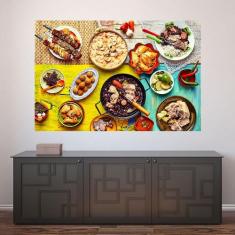 Painel Adesivo de Parede - Comida Brasileira - Feijoada - Restaurante 