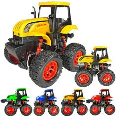 Trator De Brinquedo A Fricção Rodas Emborrachadas Fazendeiro - Europio