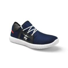 Tênis Masculino Academia Conforto A7 Novo Modelo Sola Branca-Masculino