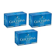 Kit Sabonete Glicerina Tradicional 100g Sem Perfume 3 Caixas