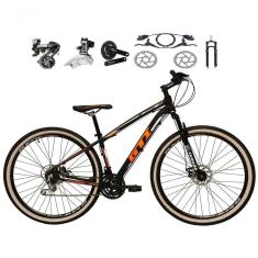 Bicicleta Aro 29 Gti Roma Shimano Altus 24v Freio Disco Hidráulico - Preto-laranja Tam.15