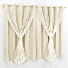 Cortina Dani para Varão Tecido Malha e Voal 2,00 Metros x 1,70 Metros 