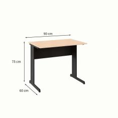 Escrivaninha New City Calvi e Preta 90 cm