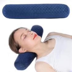 Travesseiros de pescoço cervical saudáveis, confortáveis e altamente resilientes, travesseiros de pescoço redondo para dormir, travesseiro de reforço de tamanho grande para cama, pernas, costas e ioga