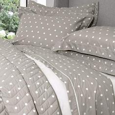 Jogo de Cama Solteiro Vida Bela Vintage Poá Fend Stone Kacyumara