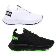 Kit 02 Pares Tênis para Academia Masculino BF Shoes-Masculino