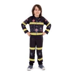 Fantasia Bombeiro Longo Infantil, Fantasia Carnaval - Fantasia Brás, G