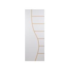 Folha de Porta Madeira Decorada 210x80cm Espessura 3,5cm Cantareira MGM Branco