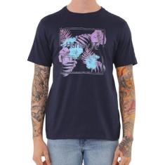 Camiseta Hurley Silk Fill Box Masculina Azul Marinho