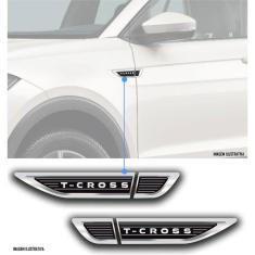 Par Emblema Adesivo Resinado Lateral Porta Vw T-Cross