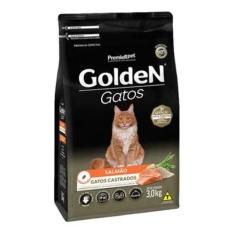 Ração Golden Gatos Castrados Salmão, 3kg