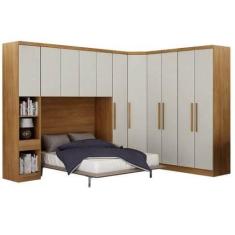 Guarda Roupa Modulado Rizon 005 Casal 6 Peças Novo Horizonte, cumaru/f
