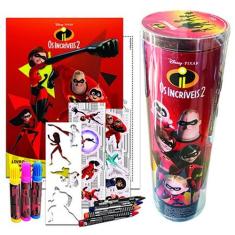 Livro - Disney - Tubo histórias para colorir - Os incríveis