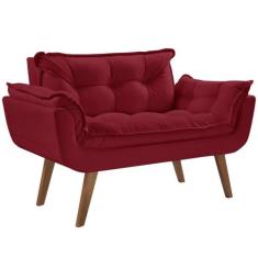 Poltrona Namoradeira Orion 02 lugares Base Palito Bordo - D'Salla, Bor