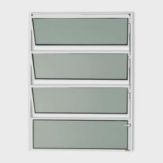 Janela de Alumínio Basculante 80x80cm Vidro Mini Boreal Master Brimak
