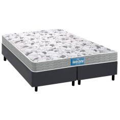 Cama Box King: Colchão Espuma D45 Probel Anatômico Guarda Costas Próextreme + Base crc Suede Gray (193x203)