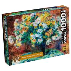 Mini Quebra-Cabeça 1000 Peças Vaso De Flores De Renoir- Grow