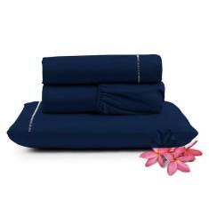 Jogo De Lençol Primor Solteiro 3 Peças Percal 400 Fios Ponto Palito - 