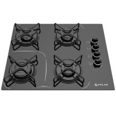Cooktop 4 bocas Atlas Agile Up Glass Preto com Acendimento Superautomático - Bivolt
