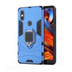 SORAKA Capa para Xiaomi Mi Mix 2S com suporte para anel Capa Slim Fit de TPU macio Capa Xiaomi Mi Mix 2S com placa de metal para suporte magnético de telefone para carro