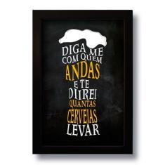 Quadro Decorativo Frase Cerveja 33x43 Cm