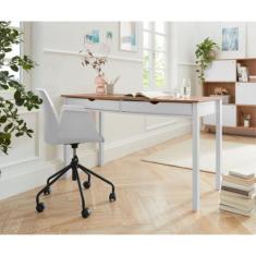 Escrivaninha Mesa Escritório de Coleção Gava 140cm Branco Lavado E Mar