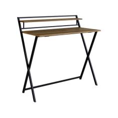 Escrivaninha Dobrável  SW014 Placa e Ponto  Preto/Noce Oro - PLACA&PON